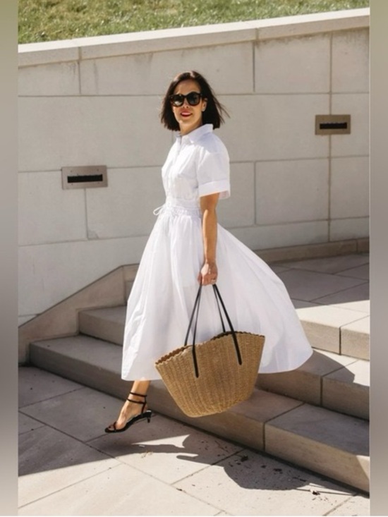 J. Crew Dresses & Skirts - J Crew Cotton Shirt Midi Dress